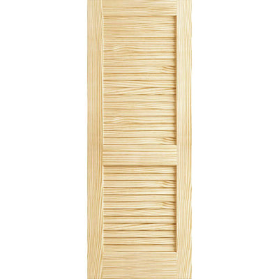 28 in. x 80 in. Unfinished Plantation Louver Louver Solid Core Wood Interior Door Slab - Super Arbor