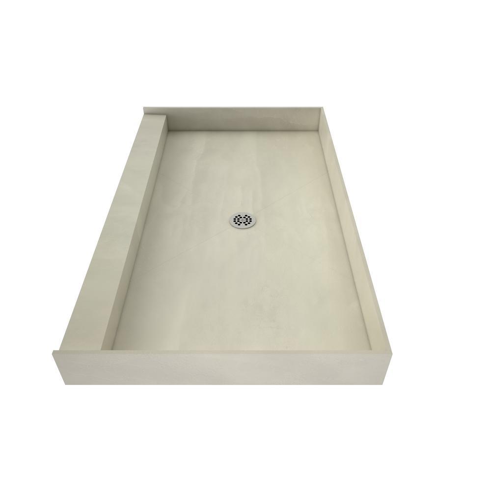 Redi Base 48 in. x 72 in. Single Threshold Shower Base with Center Drain and Polished Chrome Drain Plate - Super Arbor