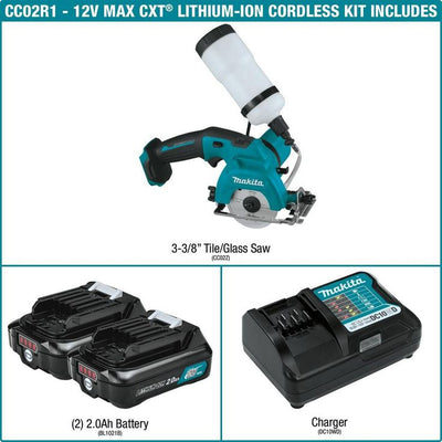 12-Volt MAX CXT Lithium-Ion Cordless 3-3/8 in. Tile/Glass Saw Kit