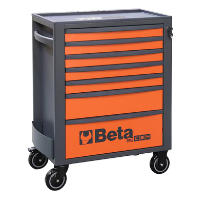 Beta RSC24 29.13-in W x 38.15-in H 8-Drawer Steel Rolling Tool Cabinet (Orange)