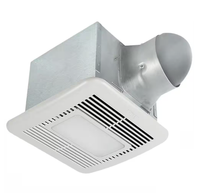 Signature 80/110 CFM Adjustable Speed Ceiling Bathroom Exhaust Fan with Dimmable LED Light, ENERGY STAR