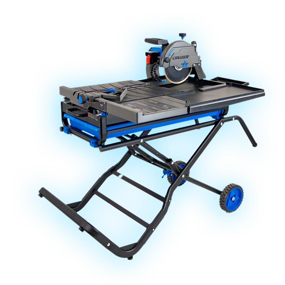 Delta Cruzer 10 in. Wet Tile Saw with Folding Portable Stand – Super Arbor
