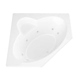 Malachite 5 ft. Acrylic Corner Drop-in Whirlpool Bathtub in White - Super Arbor