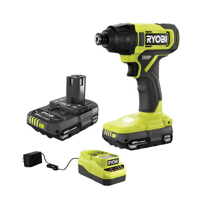 RYOBI ONE+ 18V Cordless 1/4 in. Impact Driver Kit with (2) Batteries, Charger, & Bag, with Impact Rated Driving Kit (20Piece)