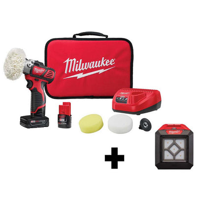 M12 12-Volt Lithium-Ion Cordless Variable Speed Polisher/Sander Kit with Free M12 LED Flood Light - Super Arbor
