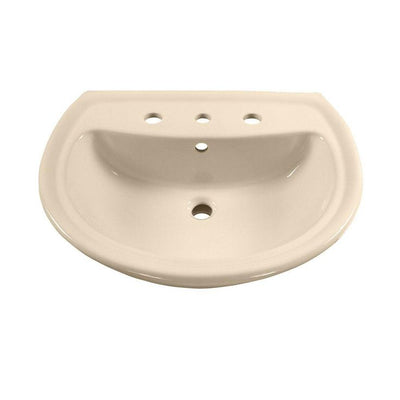 American Standard Cadet 6 in. Pedestal Sink Basin with Center Hole Only in White