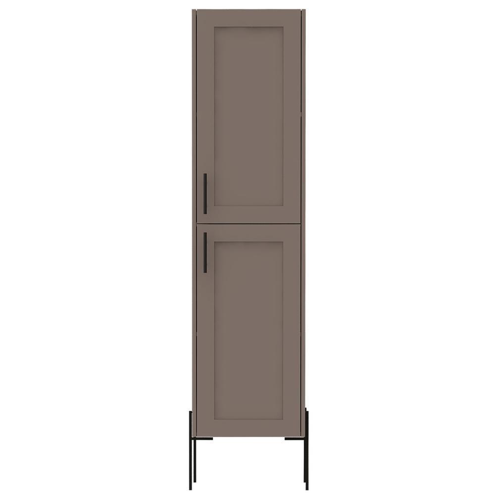 Svedin 18 in. W x 13 in. D x 71 in. H Free Standing Tall Bathroom Linen Cabinet in Taupe - Super Arbor
