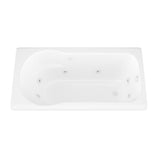 Zircon 5 ft. Right Drain Rectangular Drop-in Whirlpool Bathtub in White - Super Arbor