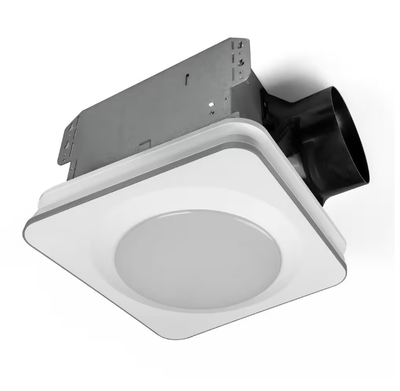 160 CFM Ceiling Mount Room Side Installation Bathroom Exhaust Fan with Adjustable LED Lighting and Night Light