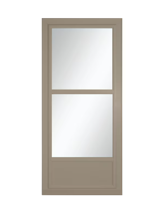 LARSON Tradewinds Selection 34-in x 81-in Sandstone Mid-view Retractable Screen Aluminum Storm Door