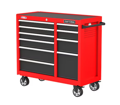 CRAFTSMAN 2000 Series 41-in W x 37.5-in H 10-Drawer Steel Rolling Tool Cabinet (Red)