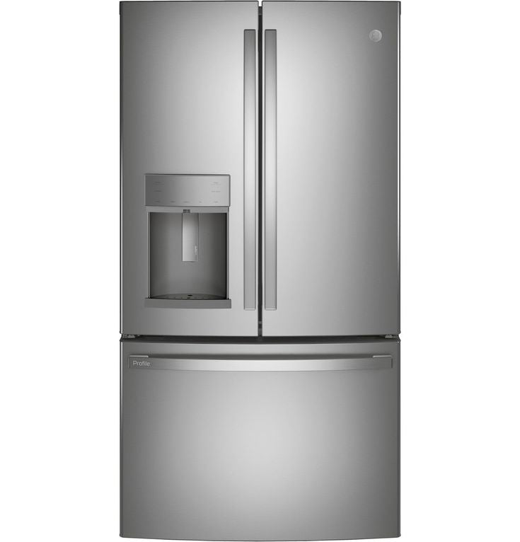 GE Profile 22.1 cu. ft. French Door Refrigerator with Autofill in Fingerprint Resistant Stainless Steel, Counter Depth
