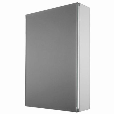 15 in. x 26 in. Decor Recessed or Surface Mount Medicine Cabinet in Silver - Super Arbor