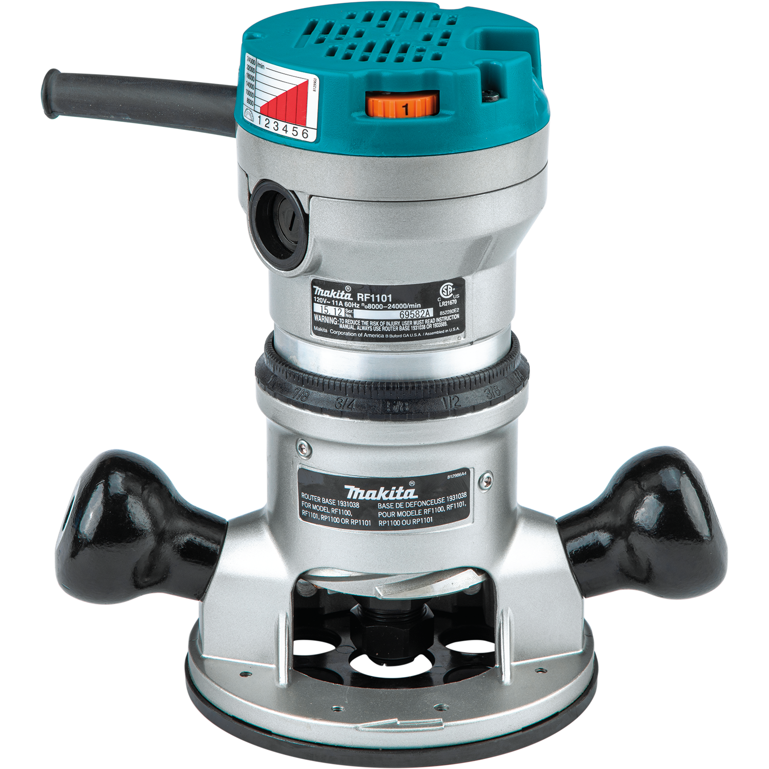 Makita RF1101 11-Amp 2-1/4 HP Variable Speed Router – Super Arbor