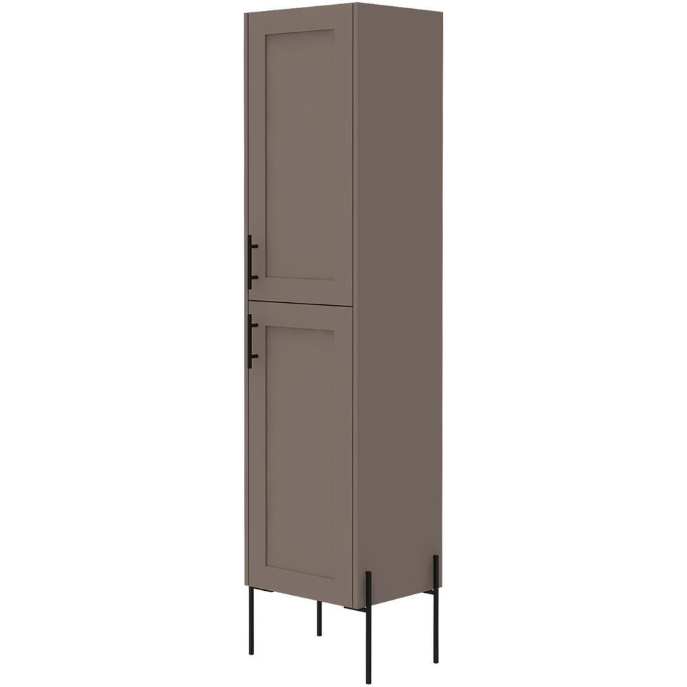 Svedin 18 in. W x 13 in. D x 71 in. H Free Standing Tall Bathroom Linen Cabinet in Matte Gray - Super Arbor