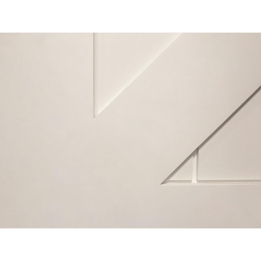 36 in. x 84 in. Primed Composite K-Plank Barn Door with Matte Black Hardware Kit - Super Arbor