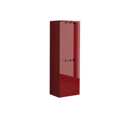 Oasi 14-9/50 in. W Wall Mounted Linen Cabinet in Glossy Red - Super Arbor