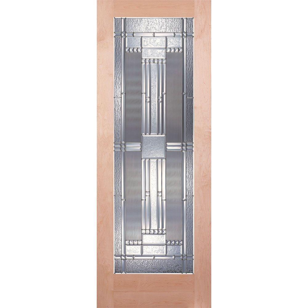 30 in. x 80 in. 1 Lite Preston Zinc Smooth Primed MDF Interior Door Slab - Super Arbor