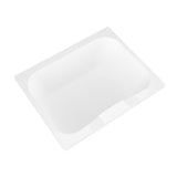 Rhode 5 ft. Acrylic Center Drain Rectangular Drop-in Non-Whirlpool Bathtub in White - Super Arbor