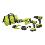 18-Volt ONE+ Lithium-Ion Cordless 6-Tool Combo Kit with (2) Batteries, Charger, and Bag - Super Arbor