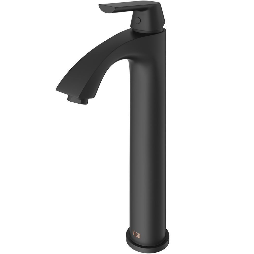 Linus Single Hole Single-Handle Vessel Bathroom Faucet in Brushed Nickel - Super Arbor