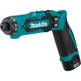 Makita 7.2V Lithium-Ion 1/4 in. Cordless Hex Driver-Drill Kit with Auto-Stop Clutch (DF012DSE)