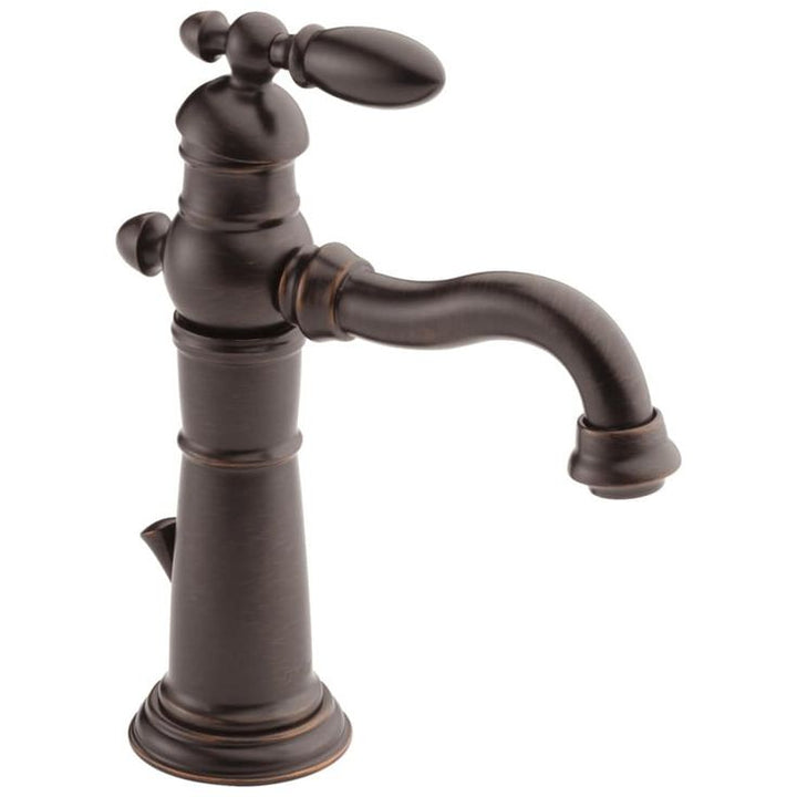 Delta Victorian Venetian Bronze 1-handle Single Hole/4-in Centerset WaterSense Bathroom Sink Faucet with Drain