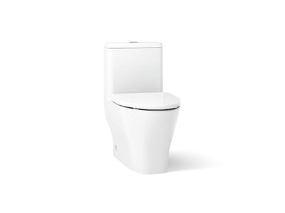 KOHLER Reach Curve 12 in. Rough In 1-Piece 1.28 GPF Dual Flush Elongated Toilet in White Seat Included