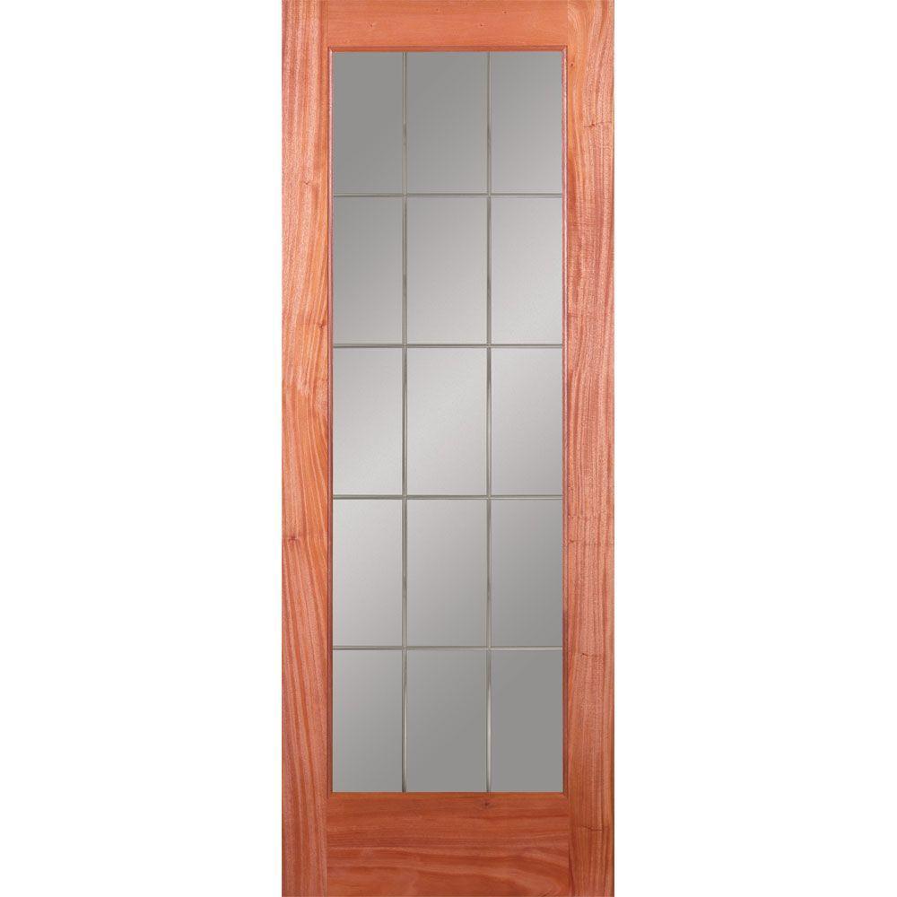 32 in. x 80 in. 15 Lite Illusions Smooth Primed MDF Interior Door Slab - Super Arbor