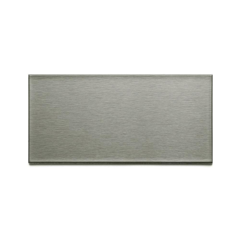 Aspect by ACP Aspect™ 3" x 6" Stainless Peel & Stick Brushed Metal Lon