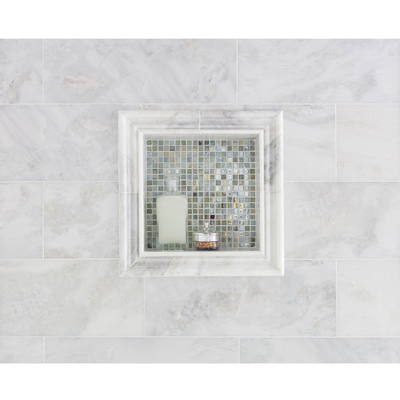 Africa Tempesta Polished Marble Wall and Floor Tile - 12 x 24 in.