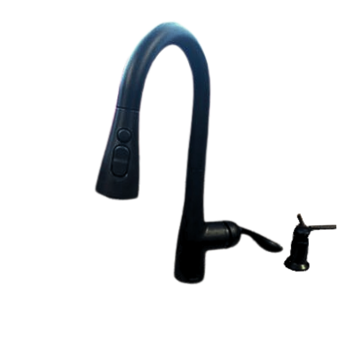 Arbor Single-Handle Pull-Down Sprayer Kitchen Faucet with Reflex and Soap/Lotion Dispenser in Matte Black