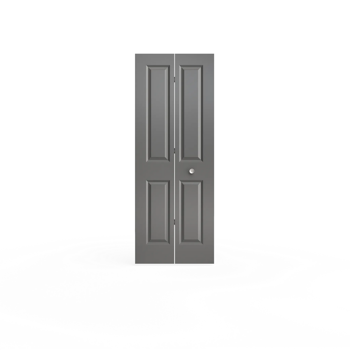 Masonite Traditional 24-in x 80-in Snowstorm 2-Panel Square Prefinished Molded Composite Bifold Door