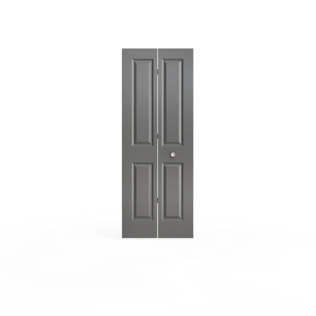 Masonite Traditional 24-in x 80-in Snowstorm 2-Panel Square Prefinished Molded Composite Bifold Door