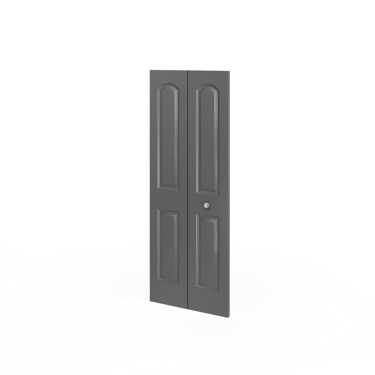 Masonite Roman 30-in x 80-in Primed 2-Panel Round Top Molded Composite Bifold Door, Hardware Included
