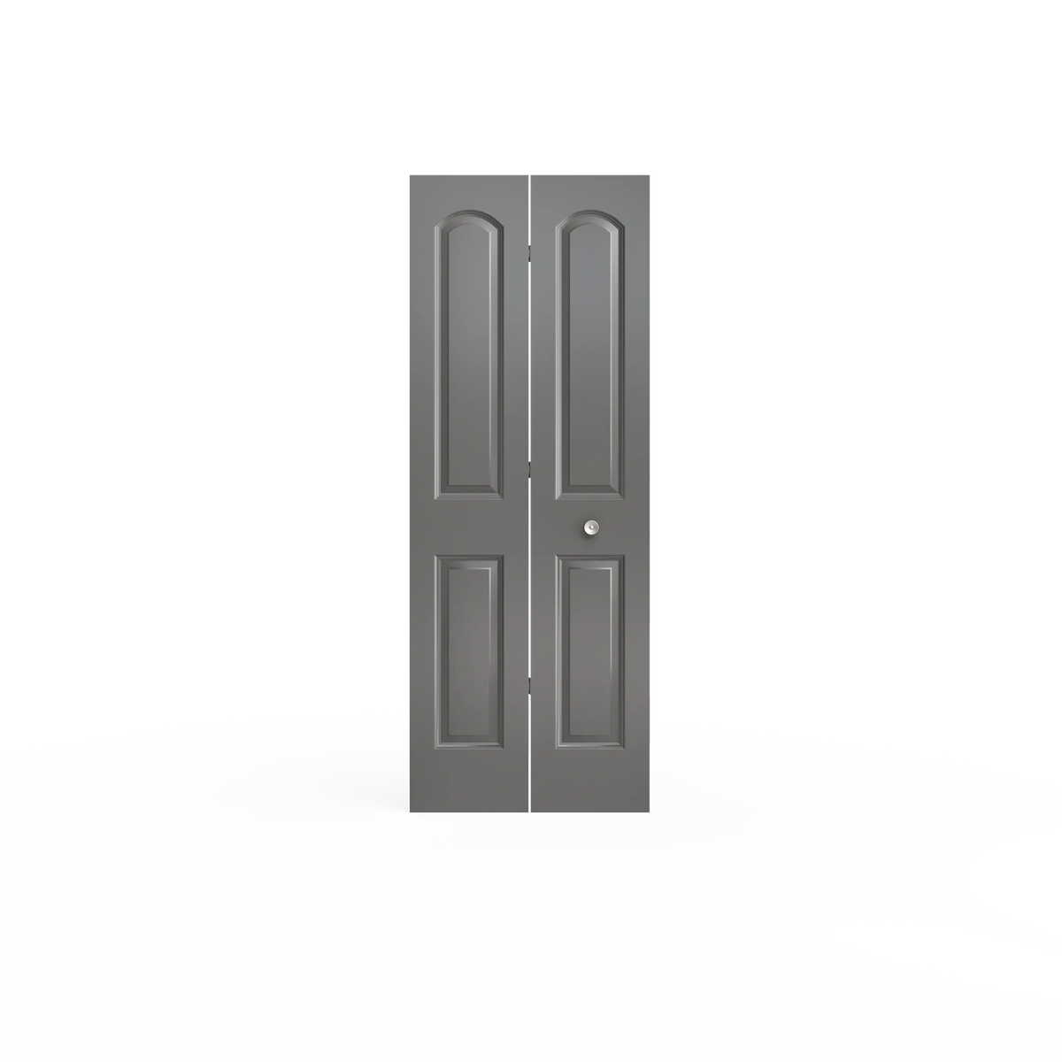 Masonite Roman 24-in x 80-in 2-Panel Round Top Primed Molded Composite Bifold Door (Hardware Included)