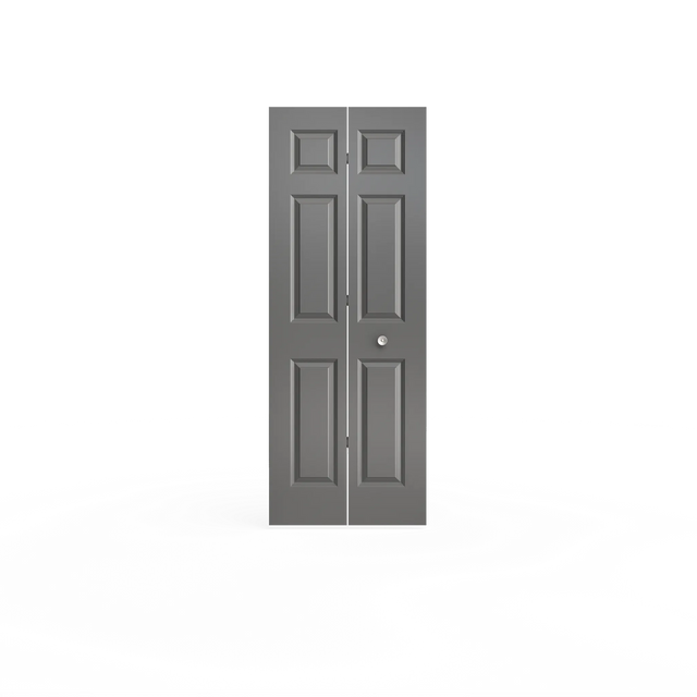 Masonite Traditional 36-in x 80-in 6-Panel Primed Molded Composite Bifold Door (Hardware Included)