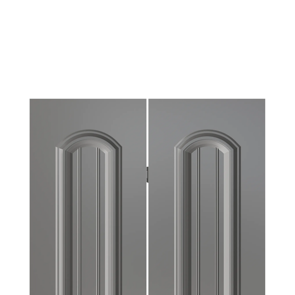 Masonite Cheyenne 30-in x 80-in 2-Panel Round Top Plank Primed Molded Composite Bifold Door (Hardware Included)
