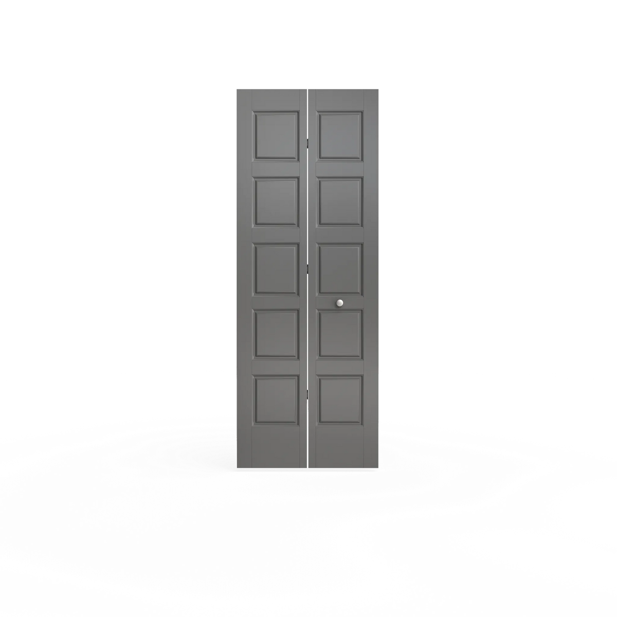 Masonite Riverside 36-in x 80-in Blue Heron 5-Panel Equal Prefinished Molded Composite Bifold Door (Hardware Included)