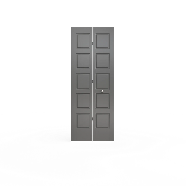 Masonite Riverside 36-in x 80-in Blue Heron 5-Panel Equal Prefinished Molded Composite Bifold Door (Hardware Included)