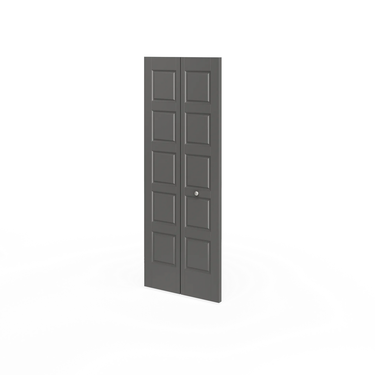 Masonite Riverside 36-in x 80-in Blue Heron 5-Panel Equal Prefinished Molded Composite Bifold Door (Hardware Included)