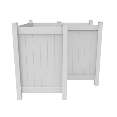 Barrette Outdoor Living 6.4 ft. x 6.4 ft. White Vinyl Fence Panel Outdoor Changing Room