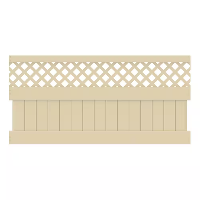 Barrette Outdoor Living Anderson 4 ft. H x 8 ft. W Sand Vinyl Privacy Fence Panel (Unassembled)