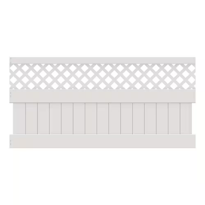 Barrette Outdoor Living Anderson 4 ft. H x 8 ft. W White Vinyl Privacy Fence Panel (Unassembled)