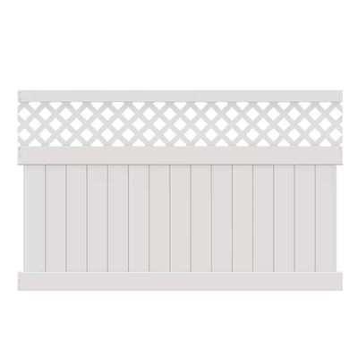 Barrette Outdoor Living Anderson 5 ft. H x 8 ft. W White Vinyl Privacy Fence Panel (Unassembled)