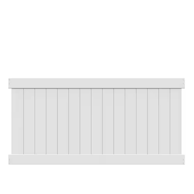 Barrette Outdoor Living Bryce 4 ft. H x 8 ft. W White Vinyl Un-Assembled Fence Panel