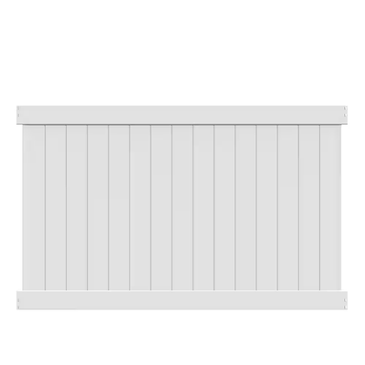 Barrette Outdoor Living Bryce 5 ft. H x 8 ft. W White Vinyl Un-Assembled Fence Panel