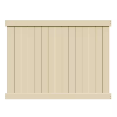 Barrette Outdoor Living Bryce 6 ft. H x 8 ft. W Sand Vinyl Un-Assembled Fence Panel