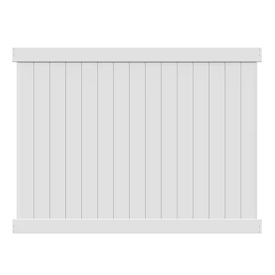 Barrette Outdoor Living Bryce 6 ft. H x 8 ft. W White Vinyl Un-Assembled Fence Panel