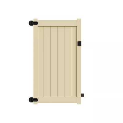 Barrette Outdoor Living Bryce and Washington Series 4 ft. W x 6 ft. H Sand Vinyl Un-Assembled Fence Gate